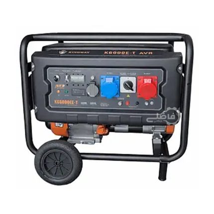 موتوربرق بنزینی کینگ وی 6 کیلووات سه فاز تکفاز مدل K6000E-T استارتی
